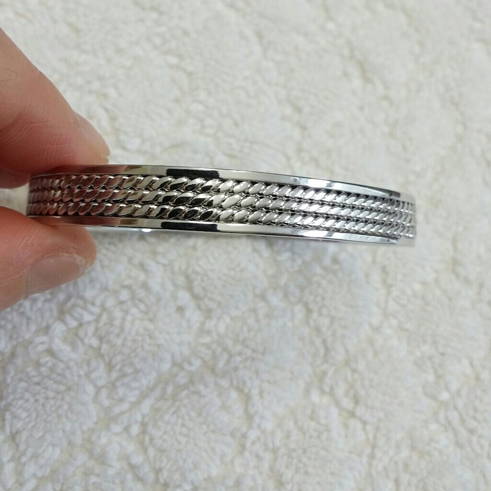 Rhodium Plated Bangle